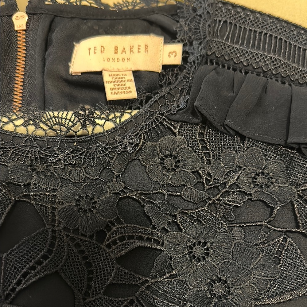Ted Baker dark Blue Lace Blouse